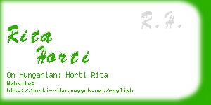 rita horti business card